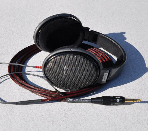 Silver Dragon Version 2 headphone cable for the HD-580, HD-600, HD-650, and HD-800 headphones